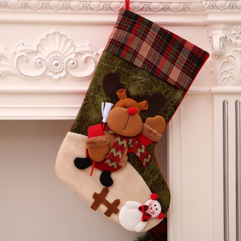 Christmas Decorations Santa Claus Socks Christmas Tree Pendant Christmas Socks Gift Bag Christmas Bag - Mubimart