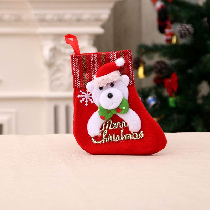Christmas Decorations Santa Claus Socks Christmas Tree Pendant Christmas Socks Gift Bag Christmas Bag - Mubimart