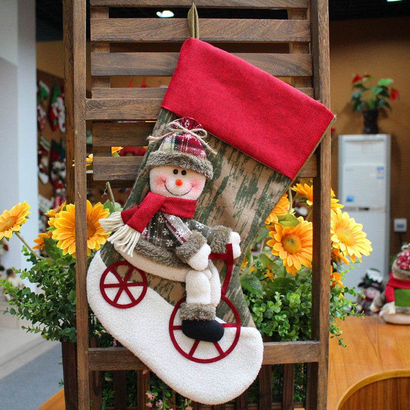 Christmas Decorations Santa Claus Socks Christmas Tree Pendant Christmas Socks Gift Bag Christmas Bag - Mubimart