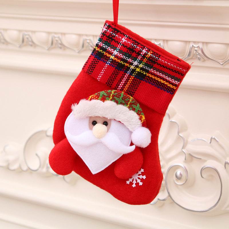 Christmas Decorations Santa Claus Socks Christmas Tree Pendant Christmas Socks Gift Bag Christmas Bag - Mubimart