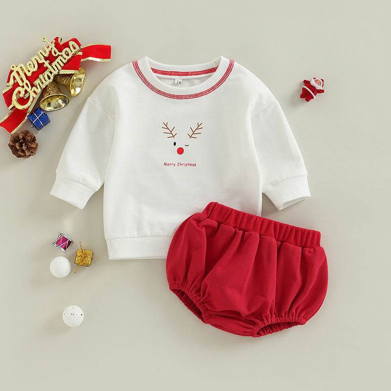 Christmas Dress Baby Two Piece Set - Mubimart