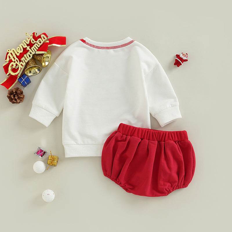 Christmas Dress Baby Two Piece Set - Mubimart