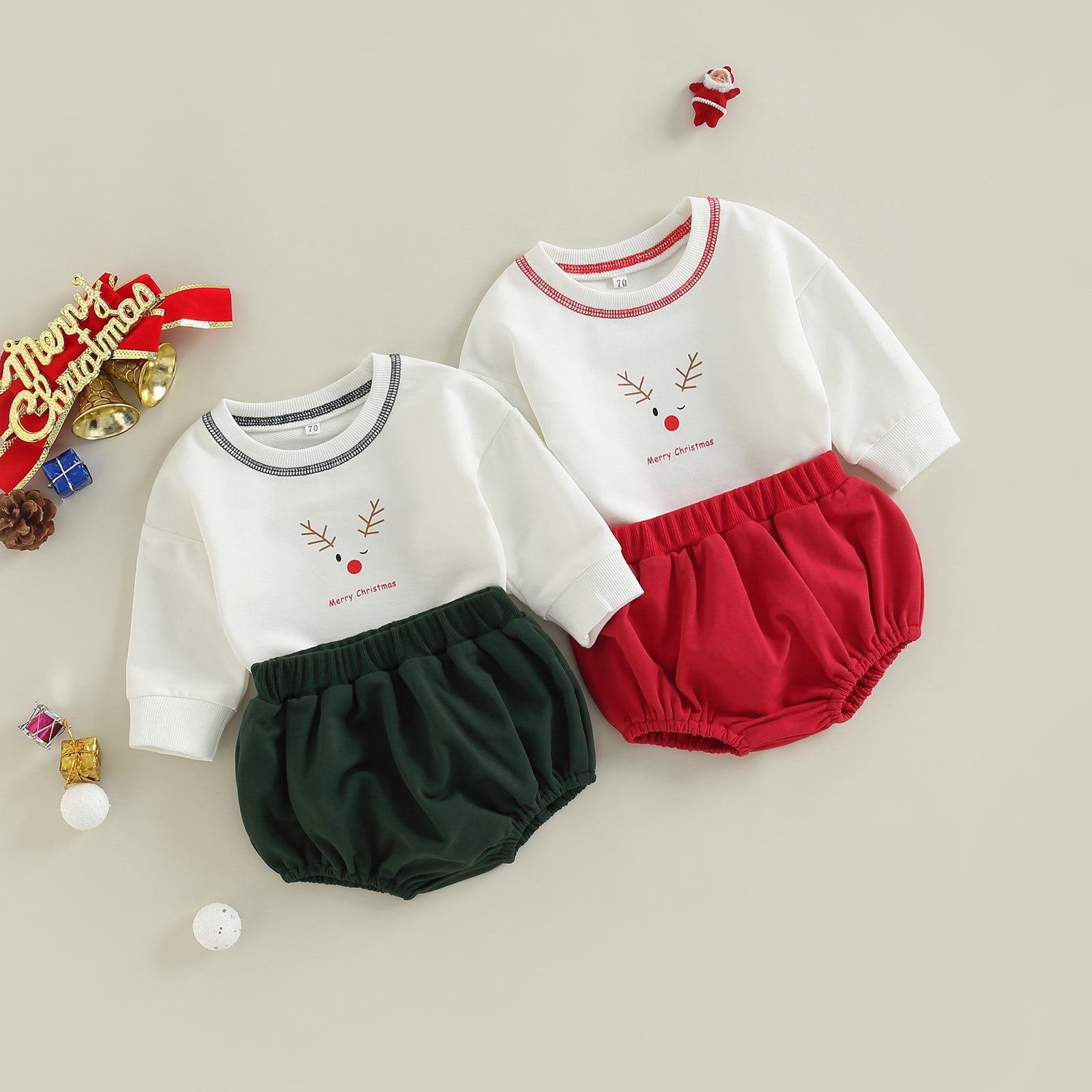 Mubimart Christmas Dress Baby Two Piece Set Mubimart baby girl outfit Christmas dress set Christmas leggings comfortable baby clothes festive baby dress holiday clothing Mubimart Order Now