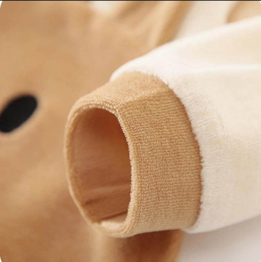 Christmas Fawn Baby One Piece Plush Thick Outfit - Mubimart