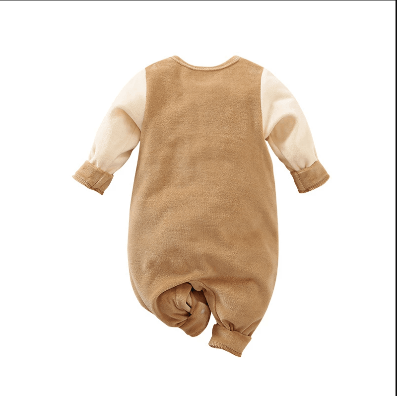 Christmas Fawn Baby One Piece Plush Thick Outfit - Mubimart