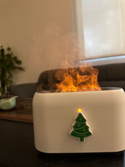 Christmas Flame Humidifier Ultrasonic Remote Control Desktop Humidification - Mubimart -  