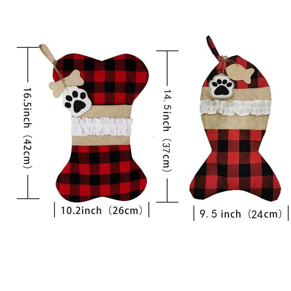 Christmas Ornament Christmas Socks Gift Bag - Mubimart
