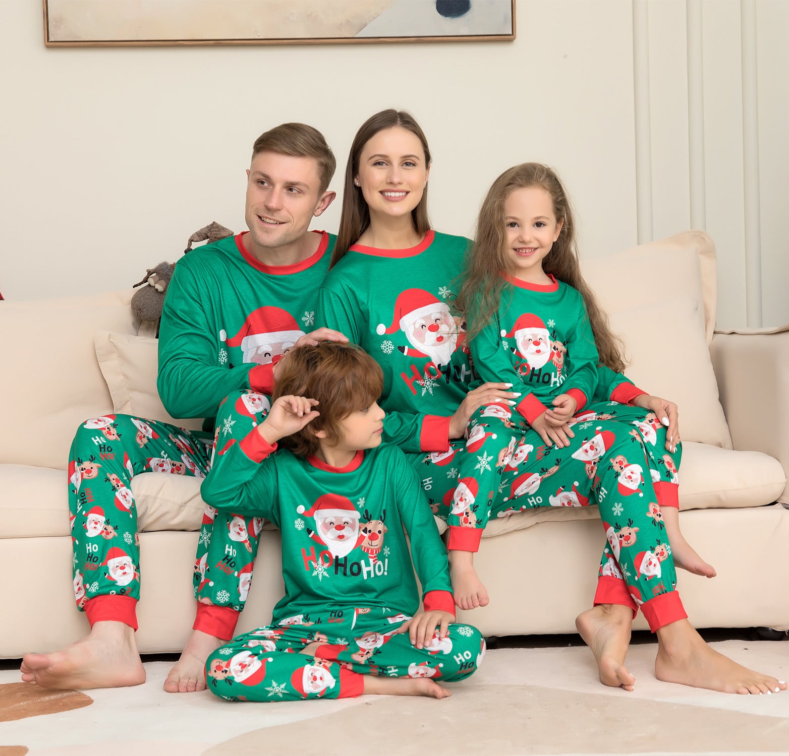 Christmas Pajamas For Family Matching Family Christmas PJs Sets Santa Claus Printed Top Sleepwear - Mubimart -  