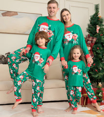 Christmas Pajamas For Family Matching Family Christmas PJs Sets Santa Claus Printed Top Sleepwear - Mubimart - Family Matching Outfits 