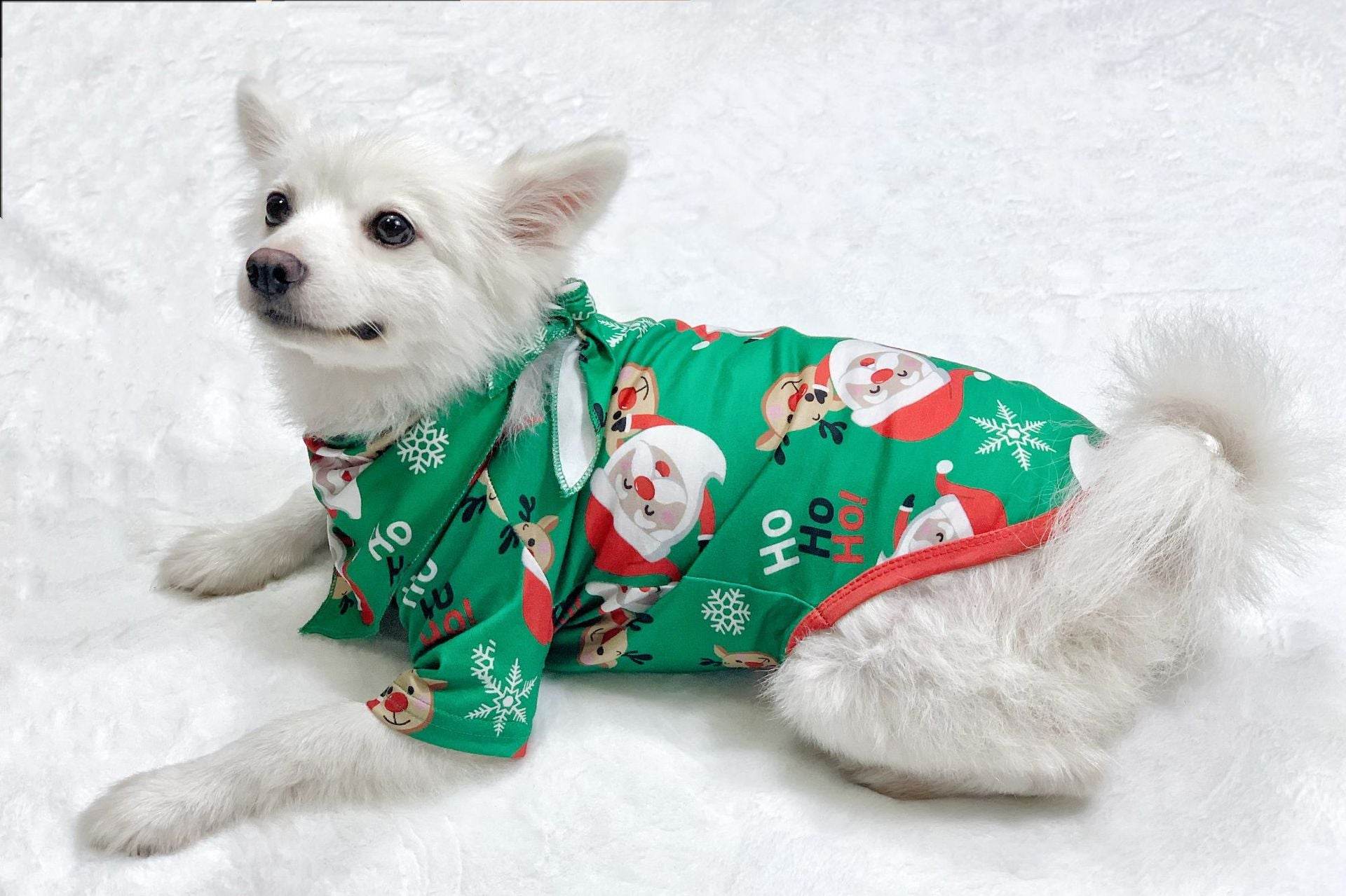 Christmas Pajamas For Family Matching Family Christmas PJs Sets Santa Claus Printed Top Sleepwear - Mubimart
