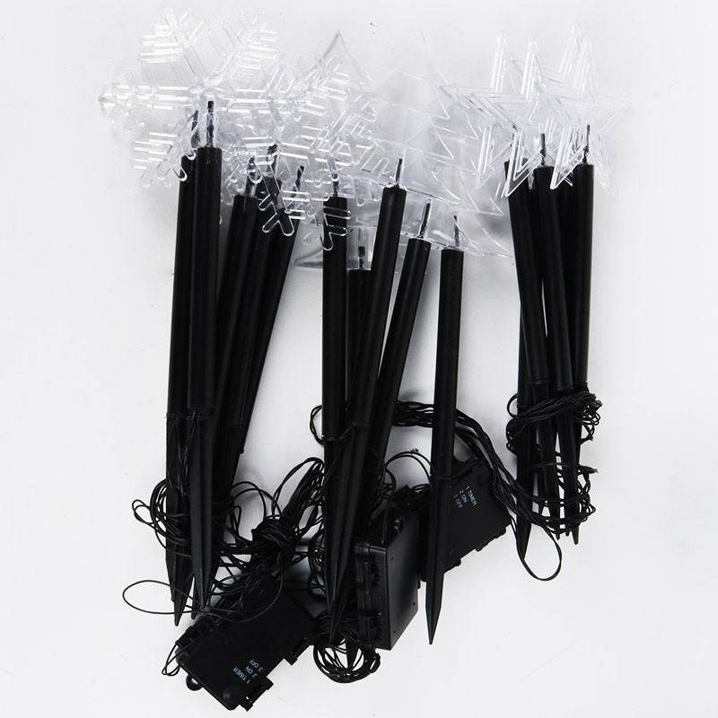 Christmas Snowflake Garden Lights Snowflake Lights Outdoor Waterproof Christmas Decor Ground Lights Lawn Night Light - Mubimart
