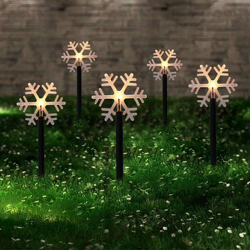 Christmas Snowflake Garden Lights Snowflake Lights Outdoor Waterproof Christmas Decor Ground Lights Lawn Night Light - Mubimart - Christmas Decoration Supplies 