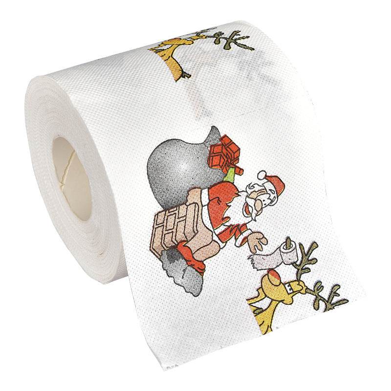 Christmas Toilet Roll Paper Home Santa Claus Bath Toilet Roll Paper Christmas Supplies Xmas Decor Tissue Roll - Mubimart