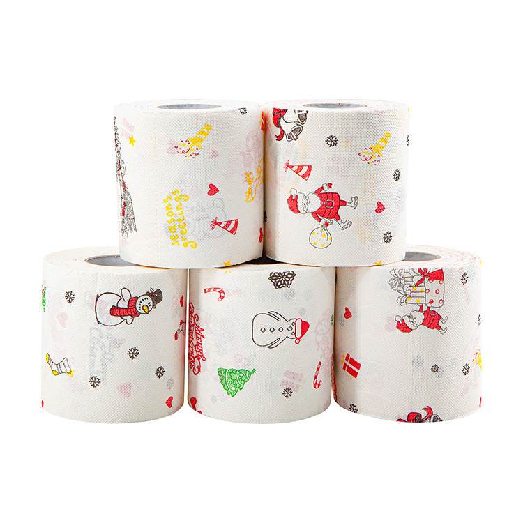Christmas Toilet Roll Paper Home Santa Claus Bath Toilet Roll Paper Christmas Supplies Xmas Decor Tissue Roll - Mubimart