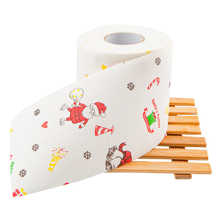 Christmas Toilet Roll Paper Home Santa Claus Bath Toilet Roll Paper Christmas Supplies Xmas Decor Tissue Roll - Mubimart -  