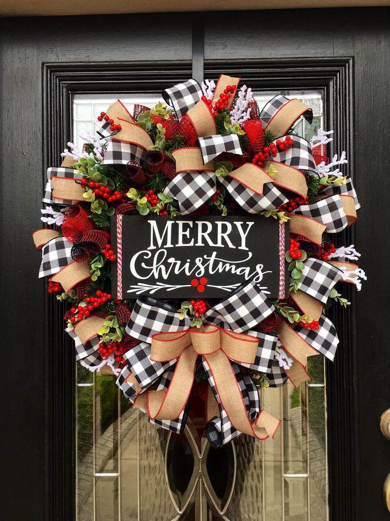 Christmas bow garland - Mubimart