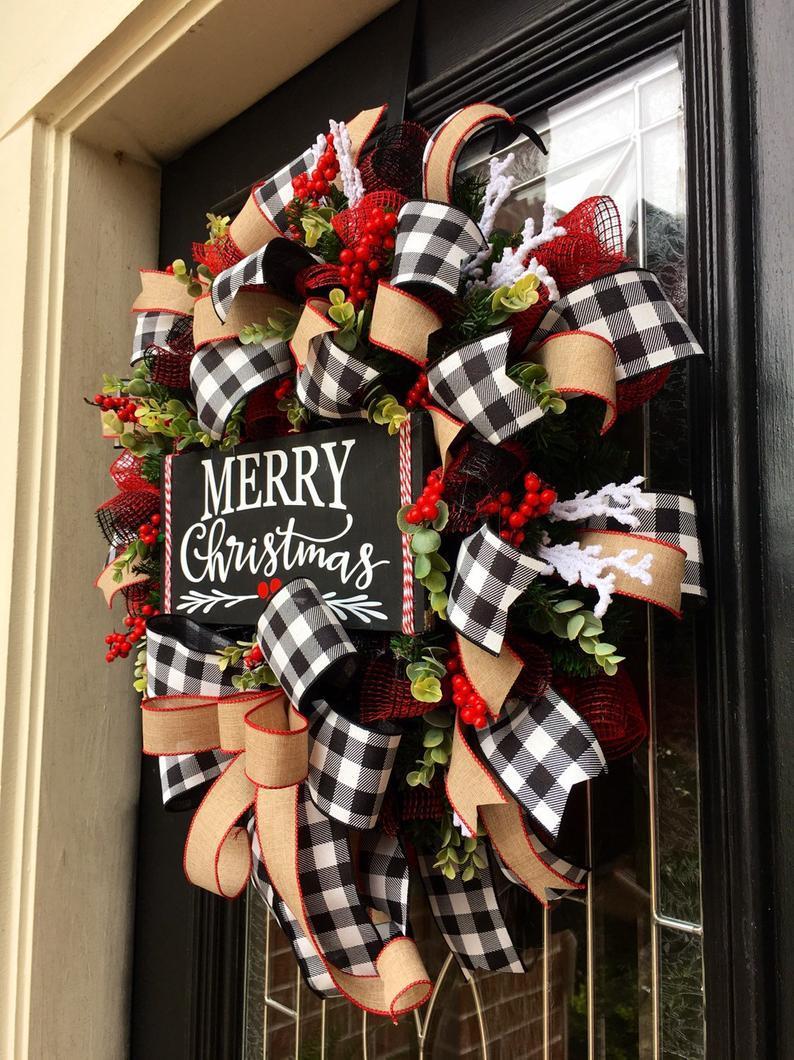 Christmas bow garland - Mubimart -  