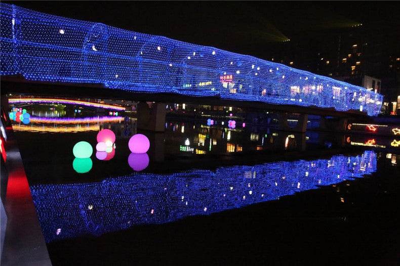 Christmas led lights string lights outdoor waterproof fishnet lights full of stars paved holiday lights wedding ins decorative lights - Mubimart
