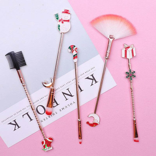 Christmas moose makeup brush set brush - Mubimart