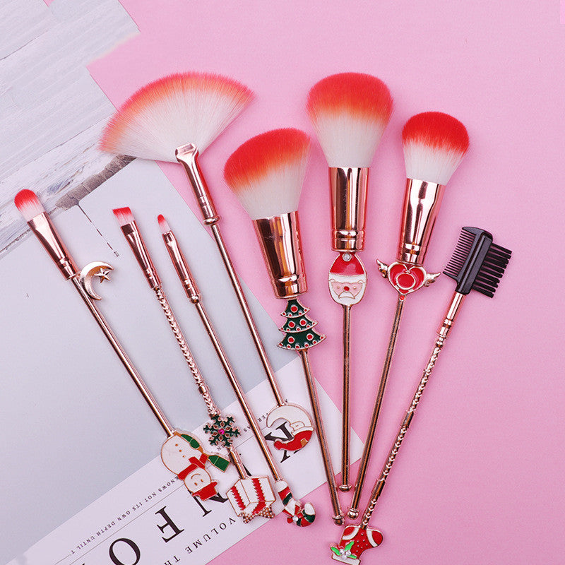 Christmas moose makeup brush set brush - Mubimart - Makeup Brush 