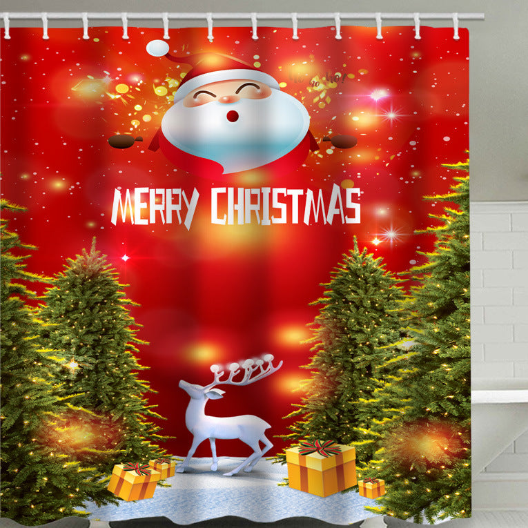 Christmas shower curtain - Mubimart -  