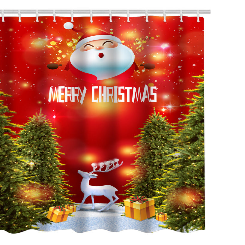 Christmas shower curtain - Mubimart -  