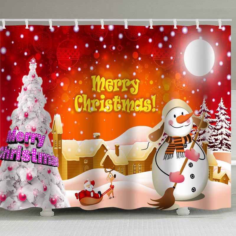 Christmas shower curtain - Mubimart -  