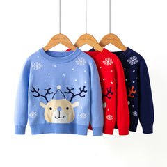 Christmas snowflake fawn sweater - Mubimart - Boy Sweatshirts 