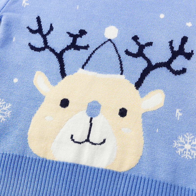 Christmas snowflake fawn sweater - Mubimart -  