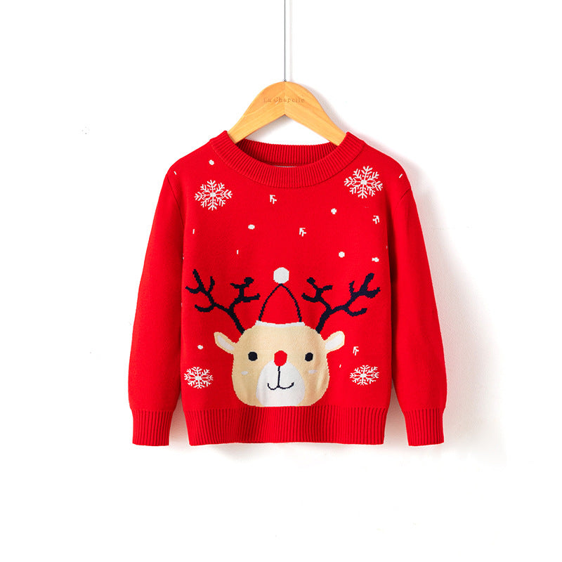 Christmas snowflake fawn sweater - Mubimart -  