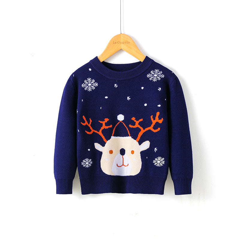 Christmas snowflake fawn sweater - Mubimart -  