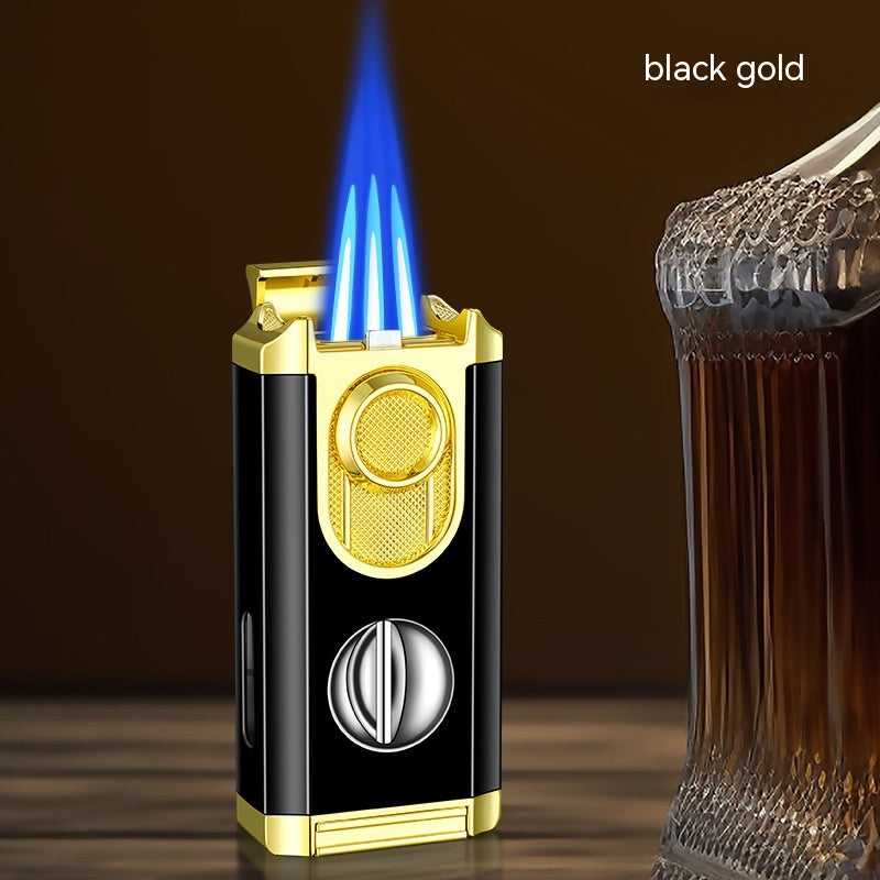 Cigar Lighter With Transom Three Torch Lighter - Mubimart -  