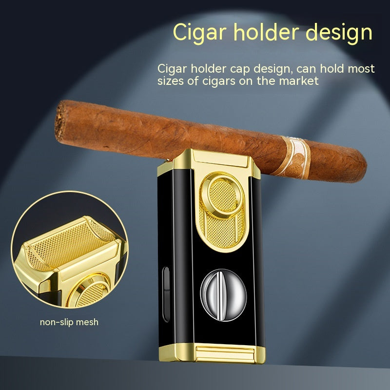 Cigar Lighter With Transom Three Torch Lighter - Mubimart -  