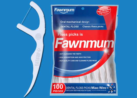 Classic Dental Floss Sticks 100pcs A Bag - Mubimart
