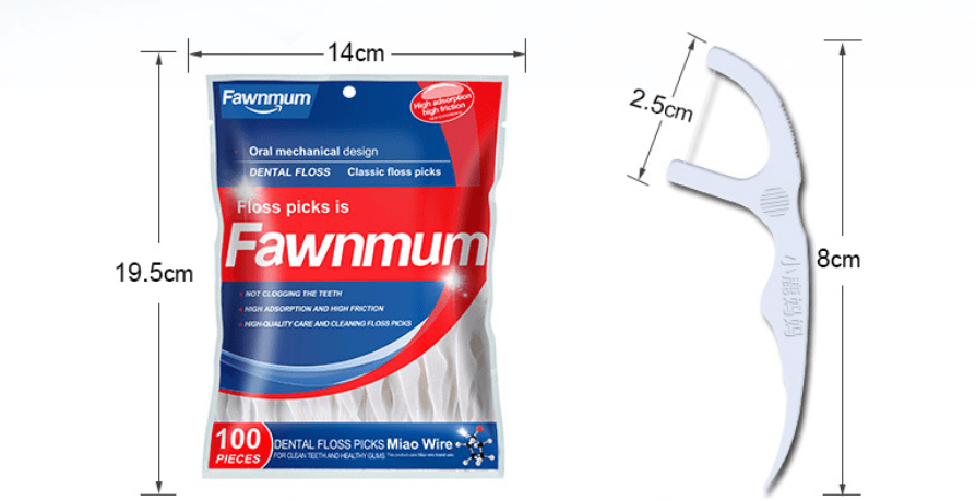 Classic Dental Floss Sticks 100pcs A Bag - Mubimart