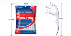 Classic Dental Floss Sticks 100pcs A Bag - Mubimart -  