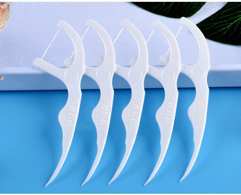 Classic Dental Floss Sticks 100pcs A Bag - Mubimart