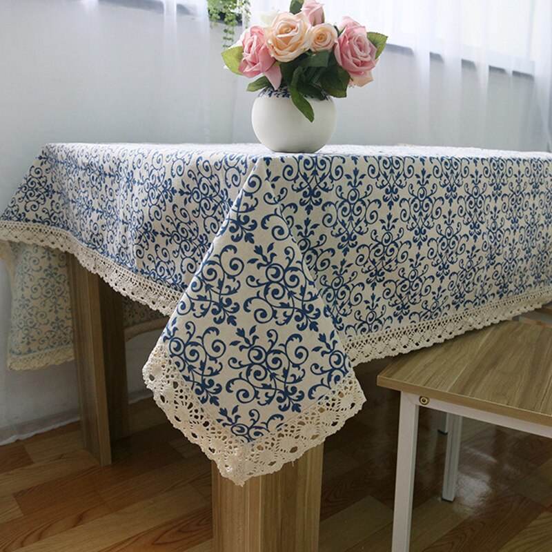 Classic cotton linen tablecloth - Mubimart