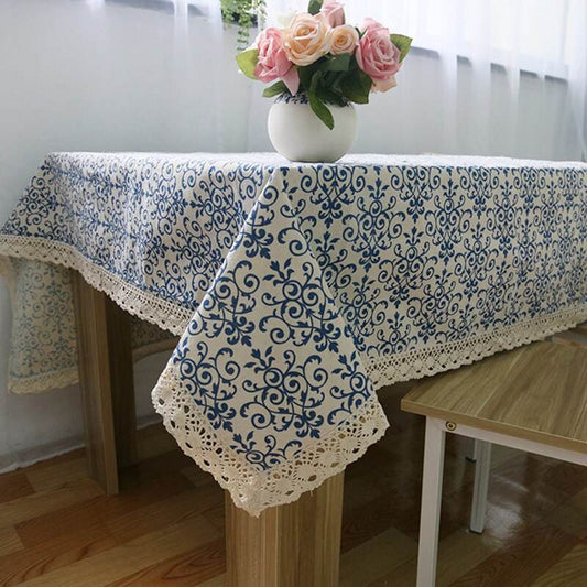 Classic cotton linen tablecloth - Mubimart
