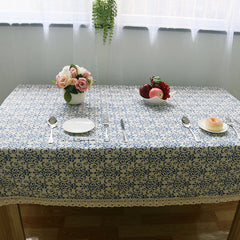 Classic cotton linen tablecloth - Mubimart -  