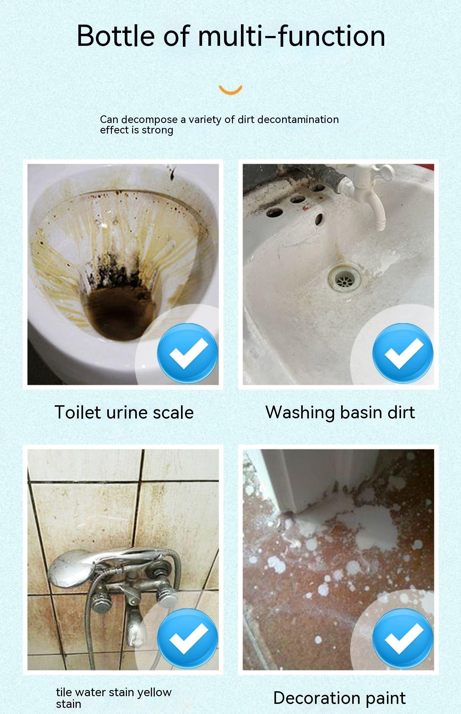 Cleaning And Removing Rust Toilet Urine Scale Strong Decontamination Cleaner - Mubimart -  