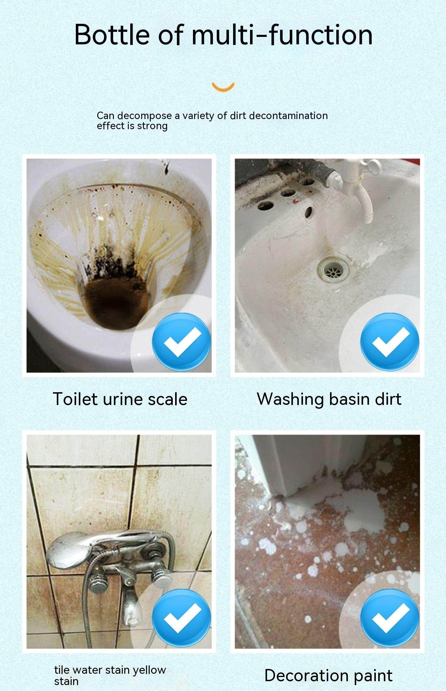 Cleaning And Removing Rust Toilet Urine Scale Strong Decontamination Cleaner - Mubimart