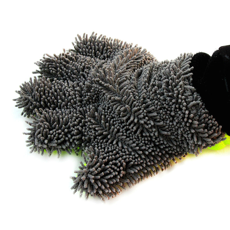 Cleaning Wash Tool Double-sided Plush Car Wiping Gloves - Mubimart -  