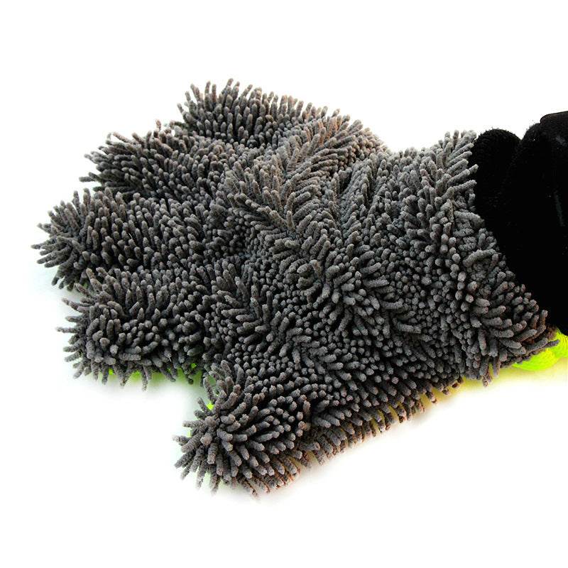 Cleaning Wash Tool Double-sided Plush Car Wiping Gloves - Mubimart
