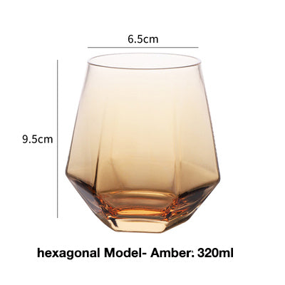 Clear glass cup whiskey glass - Mubimart -  