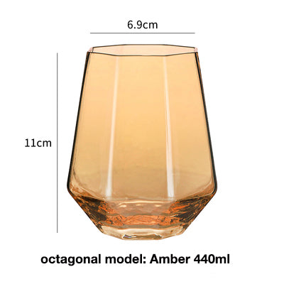 Clear glass cup whiskey glass - Mubimart -  