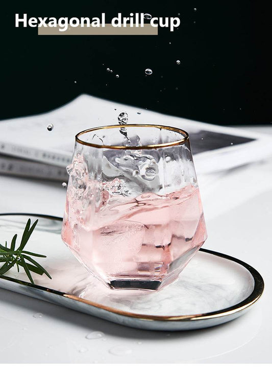 Clear glass cup whiskey glass - Mubimart