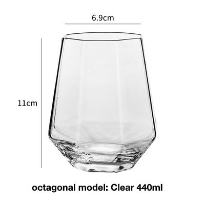 Clear glass cup whiskey glass - Mubimart -  