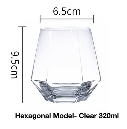 Clear glass cup whiskey glass - Mubimart -  