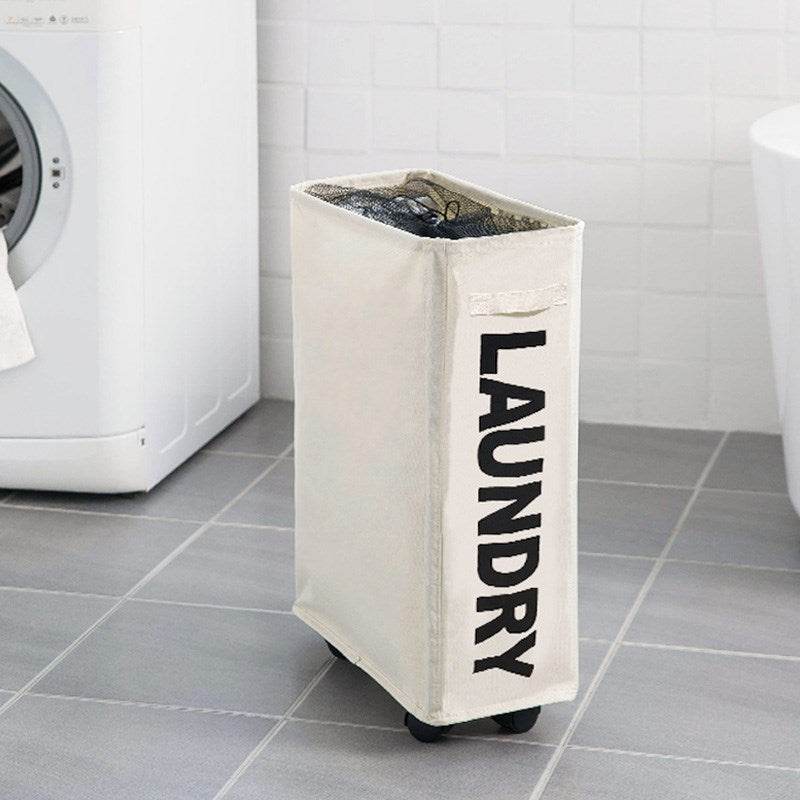 Clothes Fabric Folding Basket Dirty Bathroom Folding Basket - Mubimart